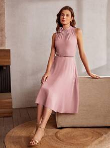 MOTF Classy STEREO FLORAL FLOWY SLEEVELESS DRESS