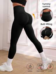 Seamluxe SHEIN Sport High Waisted Seamless Leggings For Women - Slim Tummy Control Butt Lifting Legging For Running Cycling Yoga Pickleball Exercise Casual