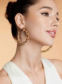 SHEIN BAE Boucles d'oreilles mode élégantes et simples de style minimaliste européen et américain pour femmes - Multicolore - Voir 5