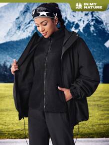 In My Nature 3-In-1 Women's Casual Sports Jacket With Removable Hooded Inner Liner, Warmwinter Women Tops