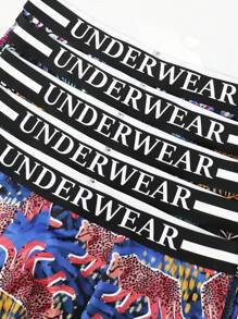5pcs/Set Men's Printed Boxer Briefs - Multicolor - View 7