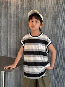 Tween Boys' Casual Striped Wide Strap Tank Top