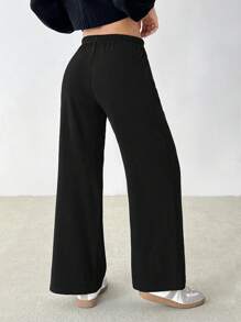 SHEIN PETITE Cinturón reversible de mujer con bordado de letra para pantalones casuales