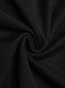 SHEIN LUNE 1pc Women Plus Size High Waisted Pocket Sports Yoga Leggings, Black - Black - View 5