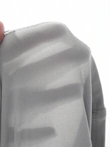 DAZY Women Hooded Neck Solid Color Zip Up Long Sleeve T-Shirt, Autumn New Arrival - Grey - View 3
