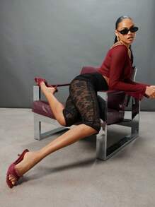 SHUZIA Ladies' New Burgundy Low Heel Mule Square Toe Shoes Spring Shoes Spring Break Easter Prom Heels Wedding Shoes