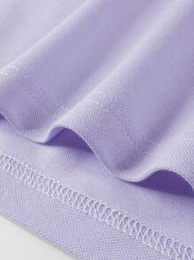 Manfinity Homme Men's Striped Short Sleeve Casual Commute Polo Shirt - Mauve Purple - View 6