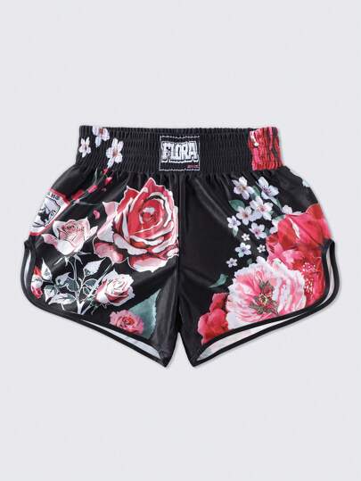 Street Life Men's Vintage Floral Sports Shorts, Boxing Shorts, Basketball Shorts, For Summer