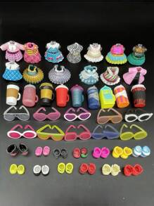 LOL Surprise Fashion Pack! 5PCS/10PCS Doll Clothes Set, Cartoon Doll Accessories & Random Dresses | Birthday Gift For Girls, Dress Up Play Set - Apricot - View 1