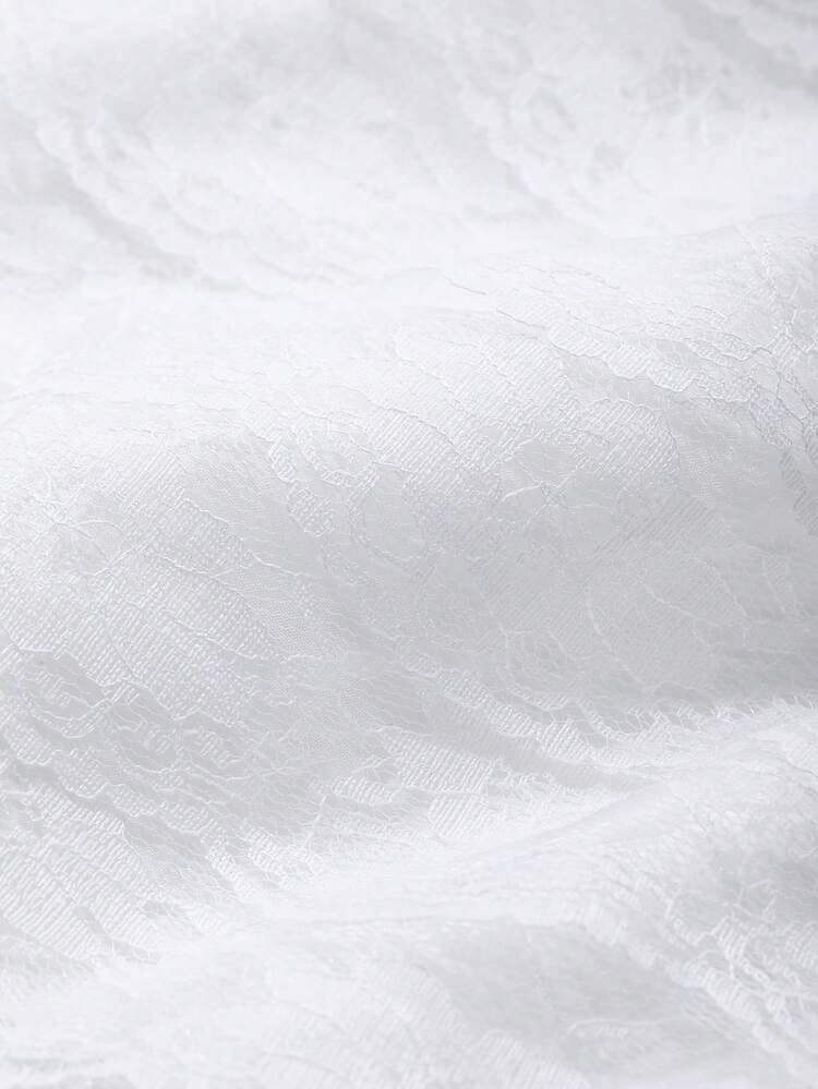 Women Lace Patchwork Bowknot A-Line Skirt