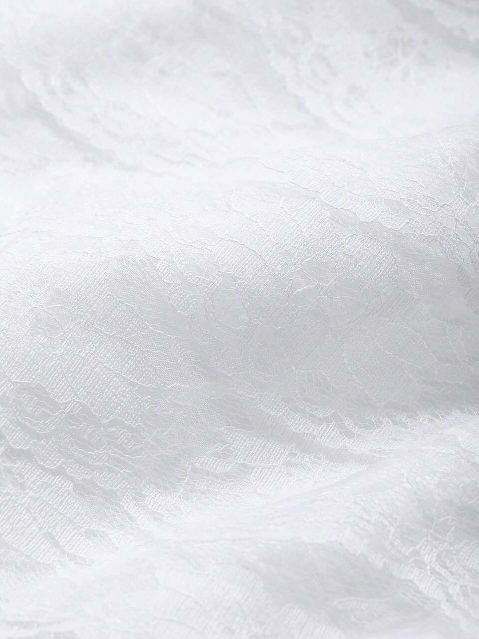 Women Lace Patchwork Bowknot A-Line Skirt