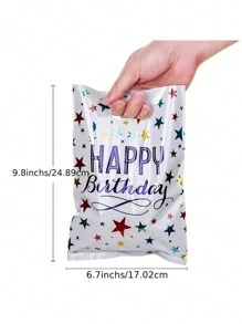 30 件多色生日派对礼品袋 - 包括星形铝箔、糖果、背心和塑料袋 - 非常适合婚礼、生日和派对礼物、圣诞节 - 彩色 - 查看 2