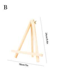 1pc Wooden Tabletop Easel Exhibition Stand, Mini Art Stand For Kids, Multifunctional Display Stand For Paintings, Triangular Support For Cell Phone And TV Series Watching,Back To School,School Supplies