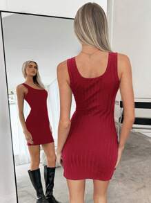 SHEIN Essnce Women Wide Strap Minimalist Casual Camisole Dress