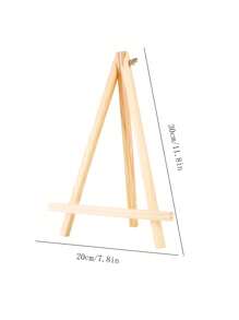 SHEIN 1pc Wooden Tabletop Easel Exhibition Stand, Mini Art Stand For Kids, Multifunctional Display Stand For Paintings, Triangular Support For Cell Phone And TV Series Watching,Back To School,School Supplies