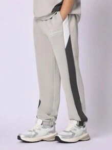 SUMWON Tuta sportiva di lusso per giovani, set in due pezzi con felpa con collo polo con mezza chiusura lampo e pantaloni della tuta, abbigliamento casual sportivo confortevole per la scuola in primavera, autunno e inverno