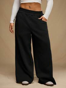 Forever 21 Plus Size Casual Loose Fit Solid Color Sweatpants, Autumn/Winter