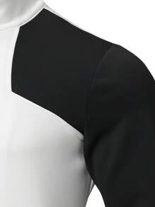 Gym Rark Chaqueta deportiva con cremallera de dos tonos y gráfico de letras para hombres - Blanco - Ver 7
