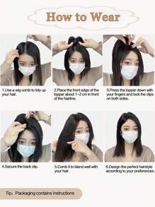 Straight Hair Toppers For Women Real Human Hair Upgraded Lace Base No Bangs Hair Pieces For Thinning Hair Topper For Daily Use - S3 - View 11