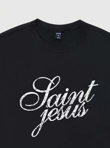 ROMWE MEN Goth Áo thun nam tay ngắn in hình cánh dơi, thích hợp mặc hàng ngày vào mùa xuân/hè - màu đen - Xem 6