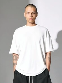 SUMWON Premium Textured Essential Drop Crotch Shorts Set Workout Loungewear Athletic Urban Streetwear Two-Piece Summer Comfortable Weekend Casual Co-Ord Set