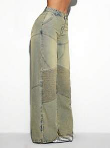 INAWLY Women's Casual Everyday Straight-Leg Washed Denim Jeans - Blue - View 4