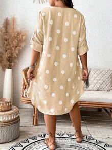 SHEIN LUNE Vestido informal de verano tejido para mujer talla grande