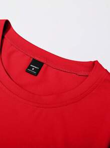 Manfinity Homme 2025 New Year Of The Snake Couple Round Neck Short Sleeve Letter Printed Simple Casual Top, Suitable For Daily Wear During The Lunar New Year Men Chinese New Year