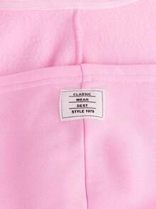 SHEIN Sudadera con capucha casual holgada con gráfico de letras para niña preadolescente