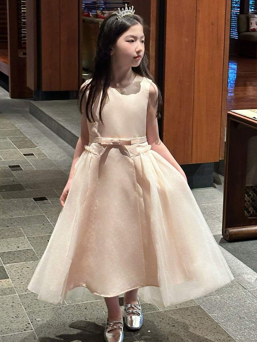 DAZY 青少年女孩连衣裙、秋季服装、返校服装 - 米色 - 查看 1