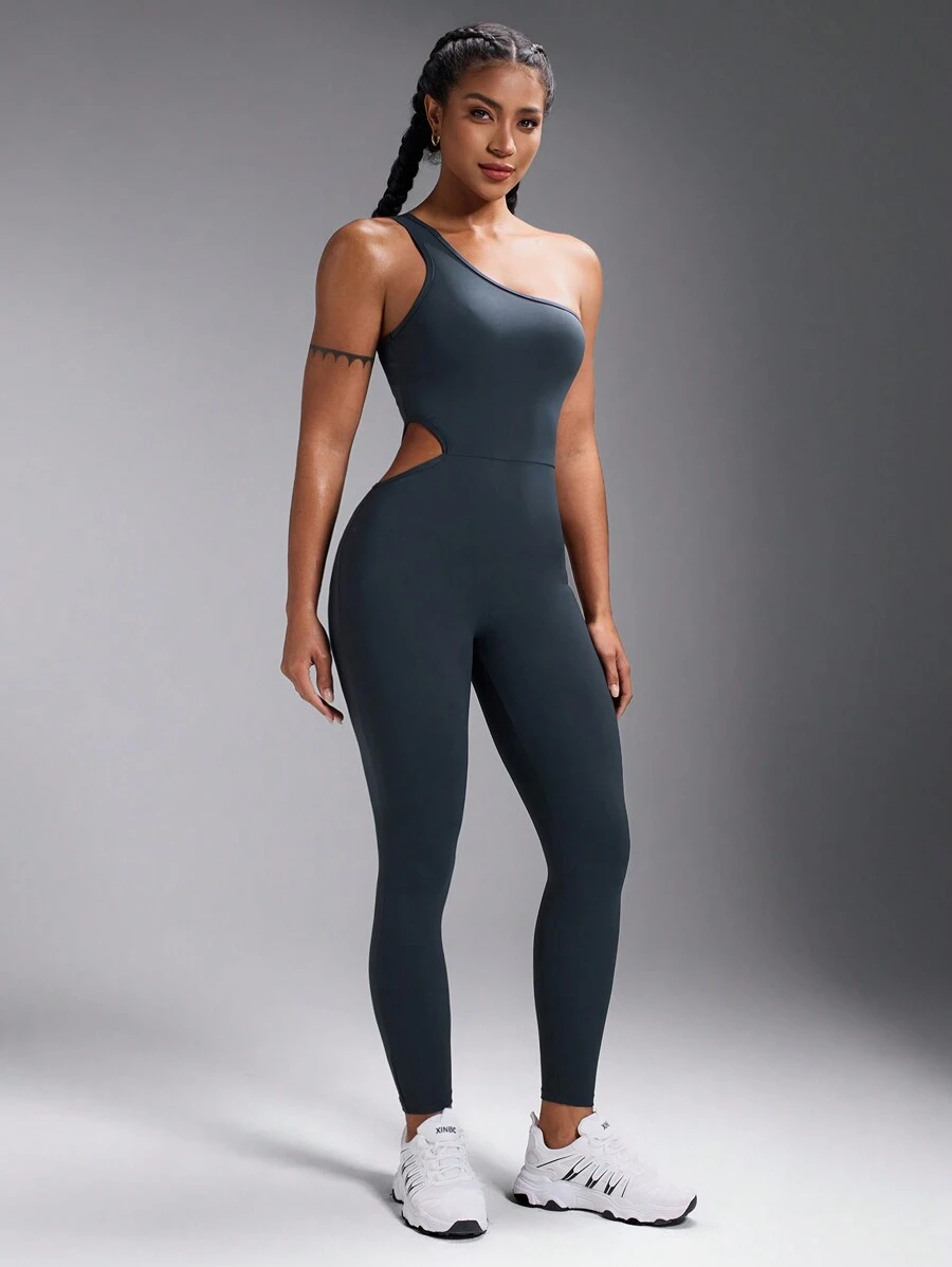 Powerista Women's Sleeveless Casual Slim Fit Jumpsuit - Navy Blue - View 1