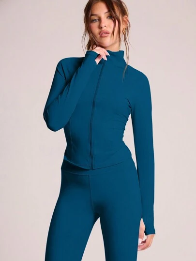 Musera Sport 全拉链高领运动服夹克，适合板网球、网球、匹克球健身秋冬