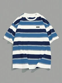 Manfinity Dauomo 男士休闲宽松条纹短袖T恤