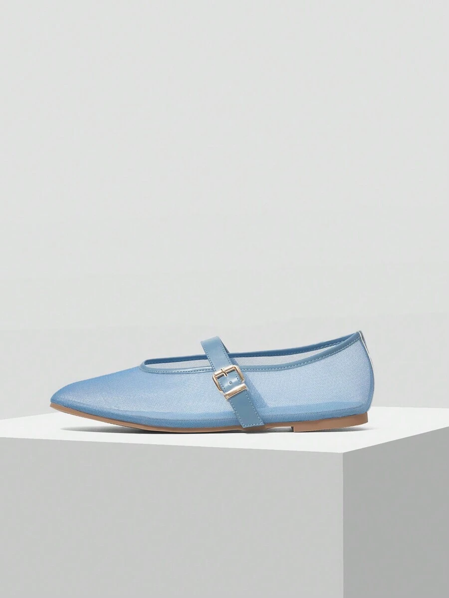 MOTF PREMIUM 女士激光镂空方头平底一脚蹬鞋