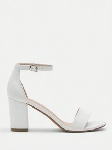 CUCCOO BIZCHIC 女士时尚舒适圆头踝带粗跟凉鞋，百搭