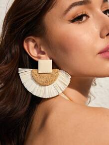 SHEIN VCAY 波西米亚风格耳环，独特的新设计，度假氛围