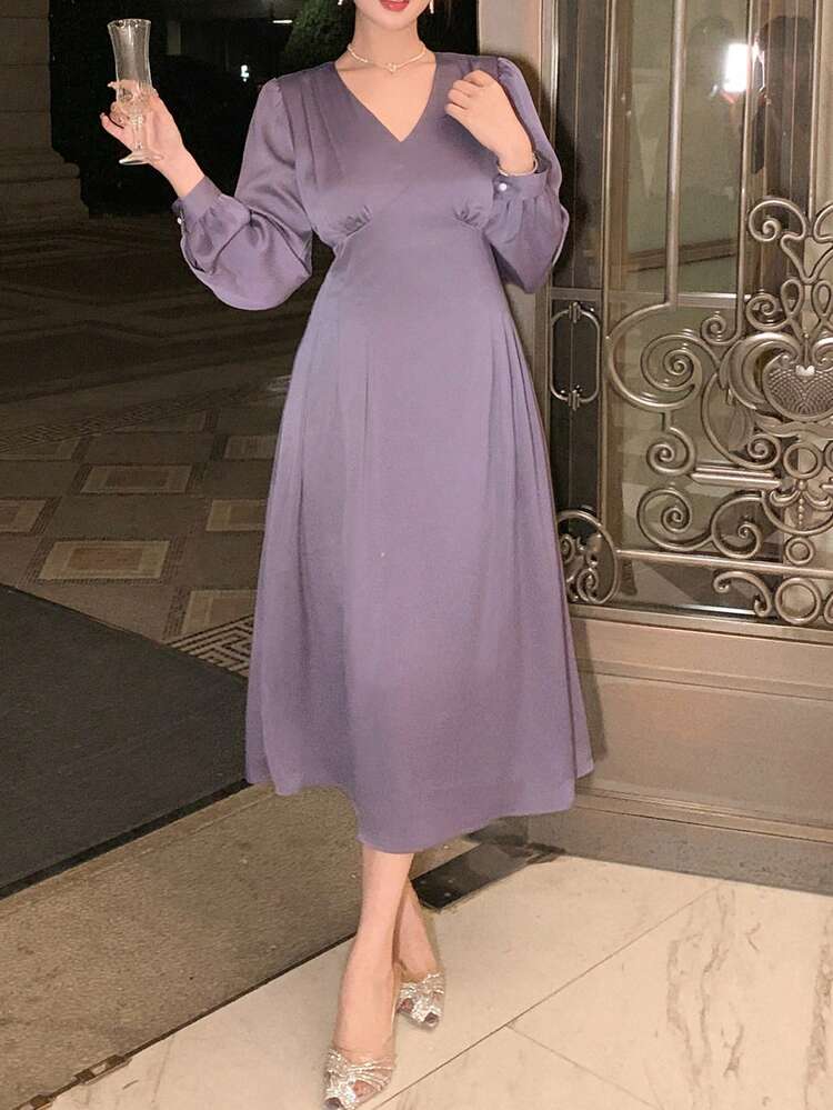 Women's Mid-Length Party Dress, Suitable For Spring/Fall, Valentine's Day,Dress For Wedding Long Sleeve Dress Maxi Dress