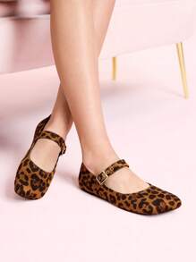 CUCCOO DOLLMOD Leopard Printed Suede Flat Casual Shoes, Minimalist Design For Women, Suitable For Autumn And Winter Valentine's Day - Multicolor - View 1