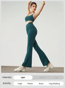 GLOWMODE 31" FeatherFit™ High-Rise Flared Leggings Pants Low Impact Yoga Daily