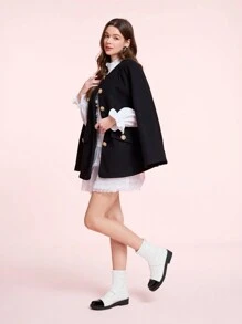 CUCCOO DOLLMOD Women's Fashionable Round Toe Thick Bottom Zipper Back Casual Ankle Boots For Christmas And New Year Holiday Vibe Fall And Winter - White - View 10