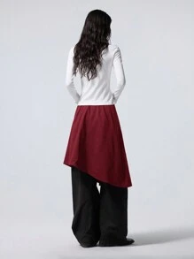 LYSMO Falda asimétrica para mujer Anquary - Rojo - Ver 2