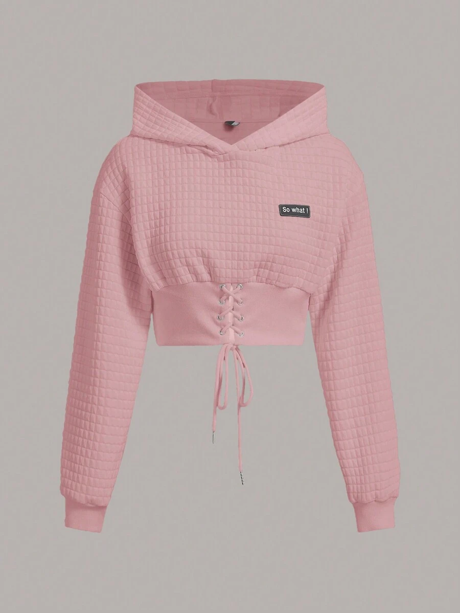 Comfortcana 女士加大码长袖抽绳连帽休闲运动衫