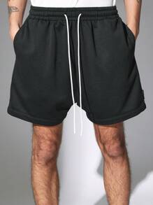 SUMWON Premium Textured Essential Drop Crotch Shorts Set Workout Loungewear Athletic Urban Streetwear Two-Piece Summer Comfortable Weekend Casual Co-Ord Set