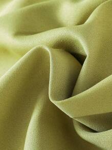 SHEIN Falda verde plisada minimalista de corte evasé de unicolor para niña, de uso casual y para vacaciones - Verde - Ver 3