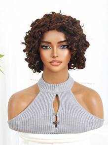 Peluca de cabello humano con encaje transparente, onda corporal suelta, reflejo color miel marrón, corte bob, para mujeres - S4/30 - Ver 2
