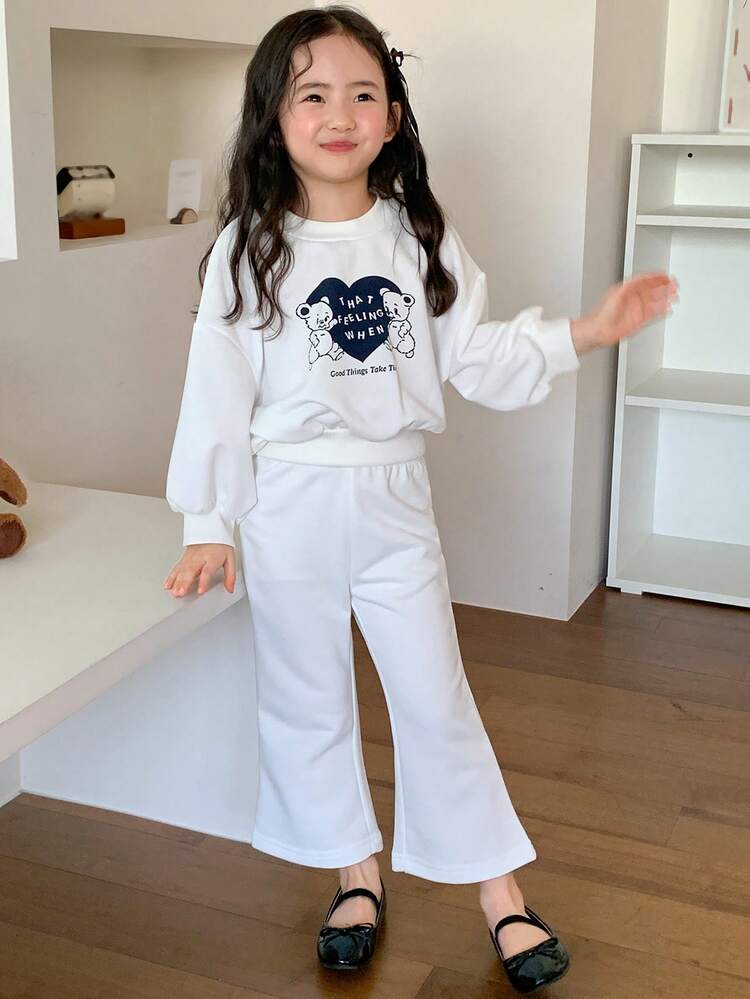 2Pcs Fall Outfit For Little Girls