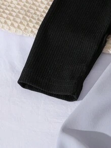 SHEIN Young Girls Open Knit Heart Pattern Casual Lightweight Long Sleeve Top And Elastic Waist Flared Hem Skirt 2 Pieces Set, Cute Fashion Summer Outfit