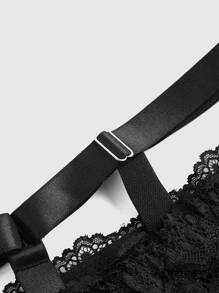 ROMWE Goth Calzón tipo bóxer de talla grande con adorno de encaje estilo gótico, paquete individual