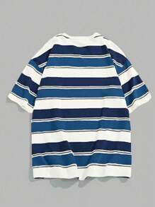 Manfinity Dauomo 男士休闲宽松条纹短袖T恤