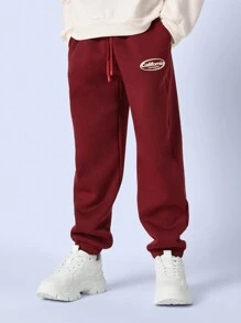 SUMWON Tween Boys Comfy Crewneck Sweatshirt And Contrast Colour Slim Fit Cuff Jogger 2 Piece Set
